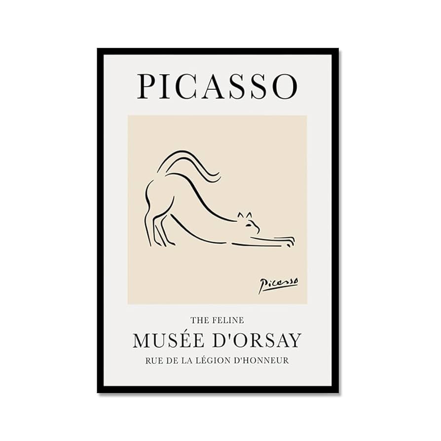 パブロ　ピカソ　アート　ヴィンテージ Amazon.co.jp: ヴィンテージ ピカソ 犬 猫 鳥 馬 キャンバス